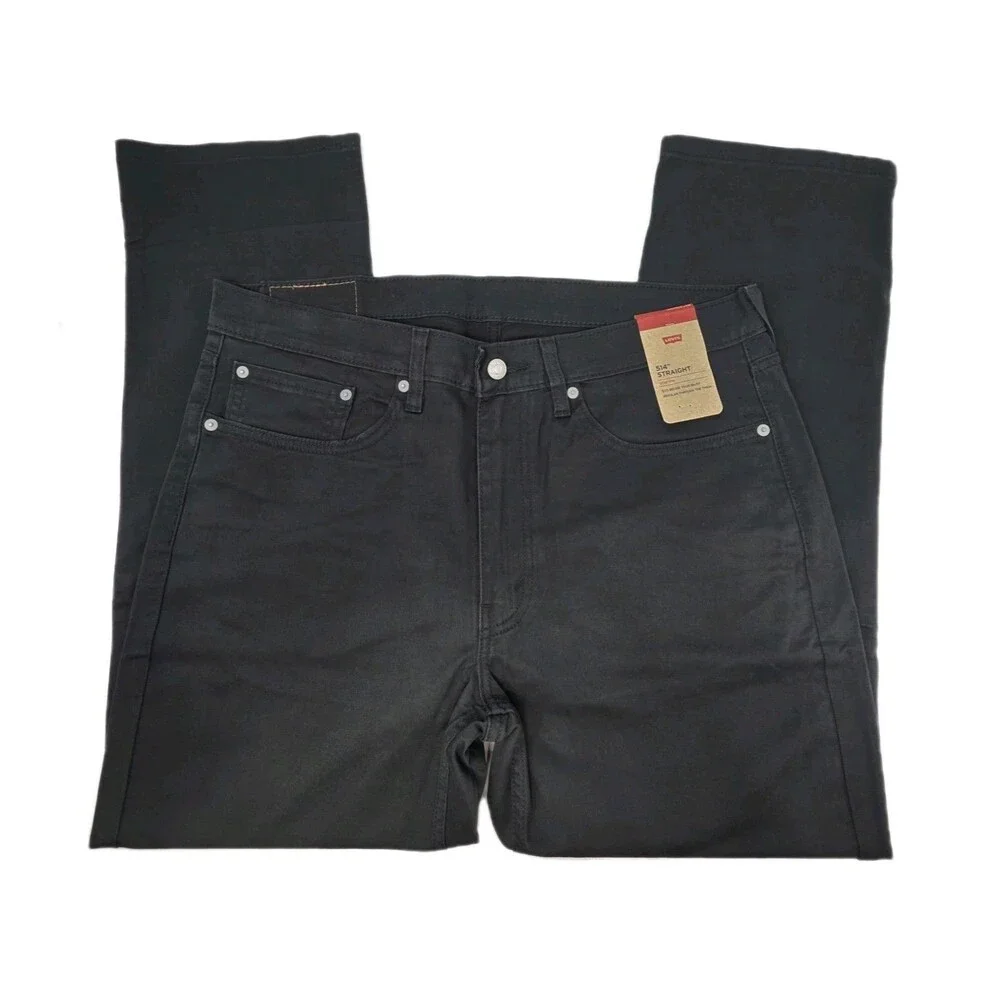 Levi's Men's 514 Straight Fit Cotton Twill Pant Dark Gray Stretch Size 36x29